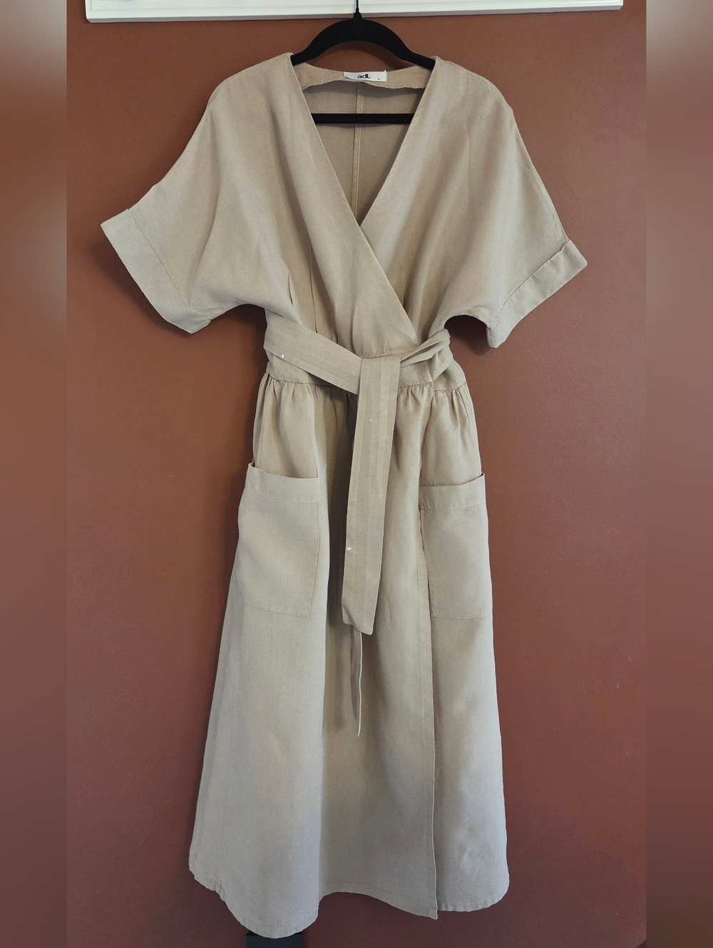 Pls Read Before Puchasing ADL Beige Wrap Waist Dress